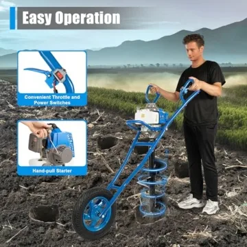 HENHAIY 63CC Post Hole Digger for Easy Gardening Tasks