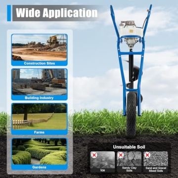 HENHAIY 63CC Post Hole Digger for Easy Gardening Tasks