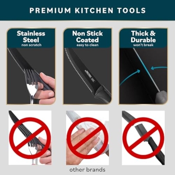 Home Hero 8pc High-Carbon Stainless Steel Steak Knives Set