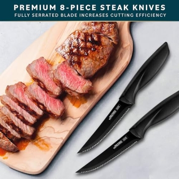 Home Hero 8pc High-Carbon Stainless Steel Steak Knives Set
