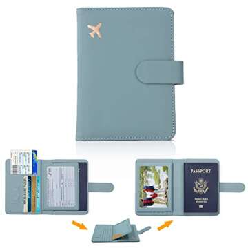 Cnycmy Passport Holder with Airtag,Passport-Wallet-Holder for Women, RFID Passport Holder with Slot ...