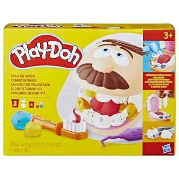 Play-Doh Drill 'n Fill Dentist Toy for Kids 3 Years and Up with Cavity and Metallic Colored Modeling...