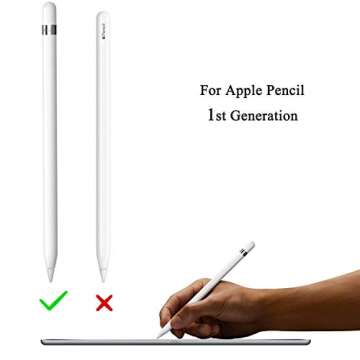 ColorCoral Case for Apple Pencil Silicone Apple Pencil Grip Holder Sleeve for Apple Pencil 1st Gener...