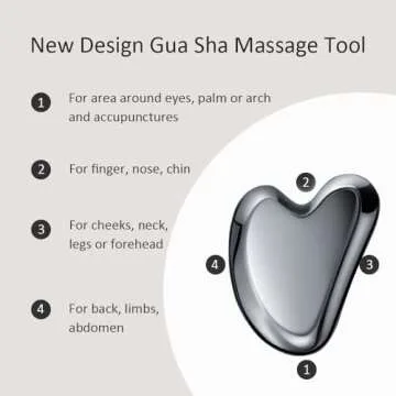 FSwsawX Terahertz Gua sha Facial Tool， Natural Terahertz Gua sha Board for SPA Therapy Trigger Point Treatment and Mitigation Deep Tissue of Tensions and Pains, 2.48 Fl Oz