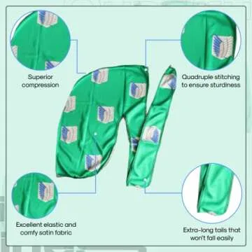 CROWN Anime Durag Silky 360 Waves - Trendy & Durable