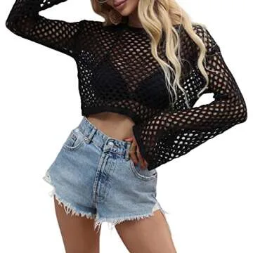 Stylish Women Crochet Cover Up for Summer Beach Fun