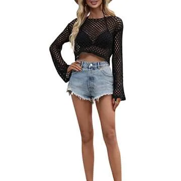 Stylish Women Crochet Cover Up for Summer Beach Fun