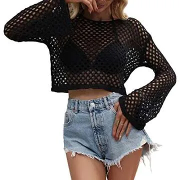 Stylish Women Crochet Cover Up for Summer Beach Fun