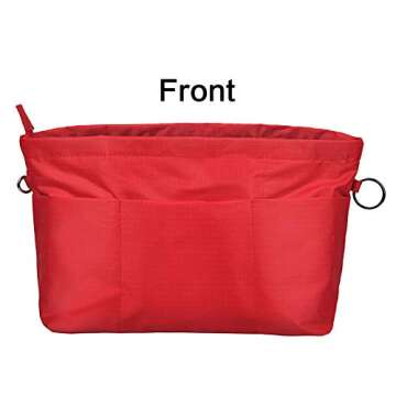 Vercord Handbag Organizer with 11 Pockets Red Medium