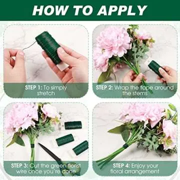 6 Pcs 361 Yards Flexible Paddle Wire Green Floral Florist Wire 22 24 26 Gauge Wreath Wire for Flower Arrangement Bouquet Wrap Easter Wedding Graduation Mother's Day Thanks Nurse Party Garland Supplies