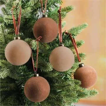 Sotiff Christmas Tree Decorations 2.4 Inch Velvet Christmas Balls Christmas Ornaments Balls for Family Holiday Wedding Party Xmas Tree Hanging Decoration (Classic Color,48 Pcs)