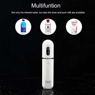 Potable Nano Facial Mister, 30ML UrChoice Cool Mist Facial Handy Mist Sprayer, Moisturizing and Hydrating for Skin Care, Makeup, Eyelash Extensions(White)