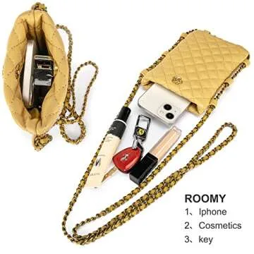 Montana West Small Crossbody Bags for Women Trendy Quilted Cell Phone Purse Chain Wallet Bag MWC-141YL