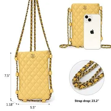 Montana West Small Crossbody Bags for Women Trendy Quilted Cell Phone Purse Chain Wallet Bag MWC-141YL