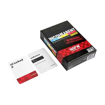 Incohearent Expansion Pack NSFW Edition by Relatable, Designed to Add on to Incohearent Core Game, Funny Card Game for Adults, Good for Party Games or Gag Gifts, Includes 180 Cards to Add to Main Game