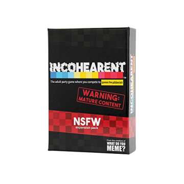 Incohearent Expansion Pack NSFW Edition by Relatable, Designed to Add on to Incohearent Core Game, Funny Card Game for Adults, Good for Party Games or Gag Gifts, Includes 180 Cards to Add to Main Game