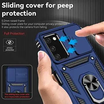 Premium SKTGSLAMY Case for Samsung Galaxy A03S with Kickstand