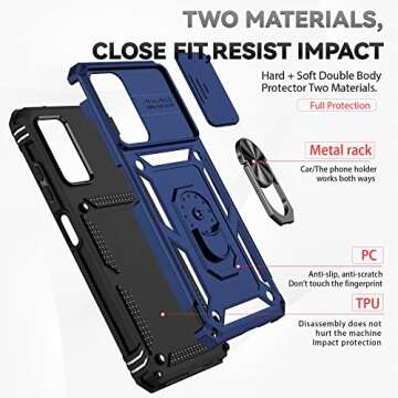 Premium SKTGSLAMY Case for Samsung Galaxy A03S with Kickstand