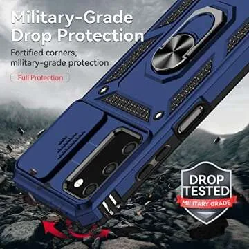 Premium SKTGSLAMY Case for Samsung Galaxy A03S with Kickstand