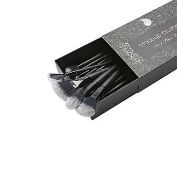 Makeup Brushes ,Start Makers 32+1 Pieces Professional Makeup Brush Set with Beauty Blender and Gift Box (Black)