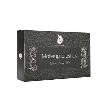 Makeup Brushes ,Start Makers 32+1 Pieces Professional Makeup Brush Set with Beauty Blender and Gift Box (Black)