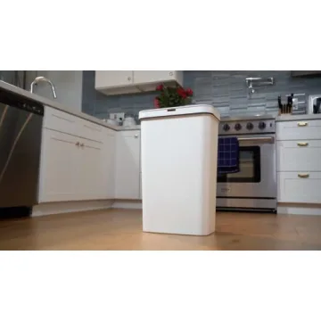 SIMPLI-MAGIC 13 Gallon Touchless Sensor Trash Can White