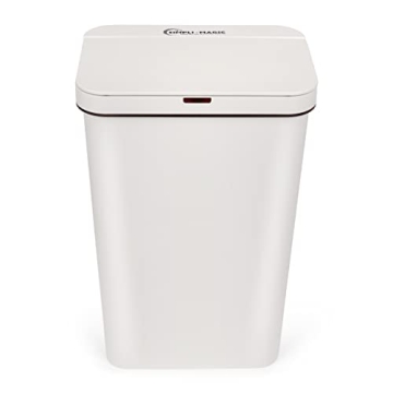 SIMPLI-MAGIC 13 Gallon Touchless Sensor Trash Can White