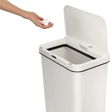 SIMPLI-MAGIC 13 Gallon Touchless Sensor Trash Can White