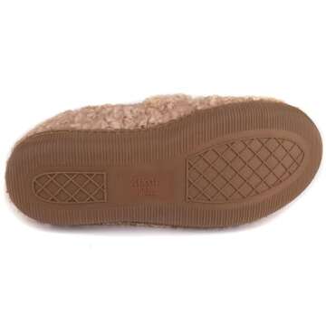 Zizor Fuzzy Loafer Slippers with Memory Foam for Women