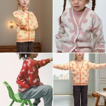 FindThy Girls Heart Cute Cardigan for Fashionable Kids