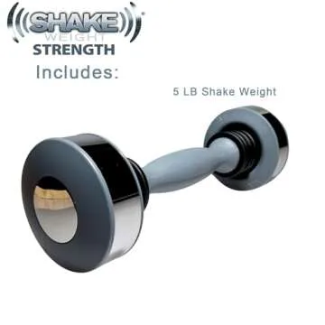 Shake Weight® Strength- 5lb Shaking Weight Dumbbell for Arm Firming, Muscle Toning - Get Real Rippe...