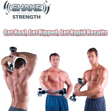 Shake Weight® Strength- 5lb Shaking Weight Dumbbell for Arm Firming, Muscle Toning - Get Real Ripped & Rapid Results with New Dynamic Inertia Technology - Single Dumbbell Shaking Weight