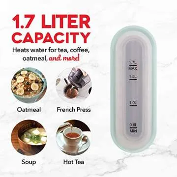 DASH Electric Kettle with Rapid Boil and Auto Shut Off