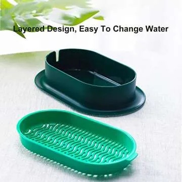 YUMINGUHC 3Pcs Cat Grass Planter (No Seeds Included) Wheatgrass Planting Trays Hydroponic Cat Grass Growing Kits for Indoor Cats Soilless Organic Nursery Box Pet Grass Pot (H)