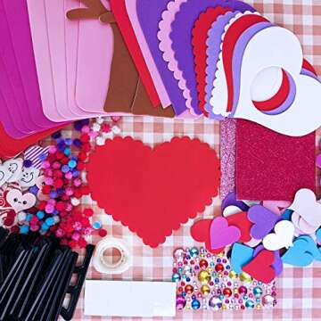 Winlyn Heart Picture Frames Craft Kit for Kids' Fun