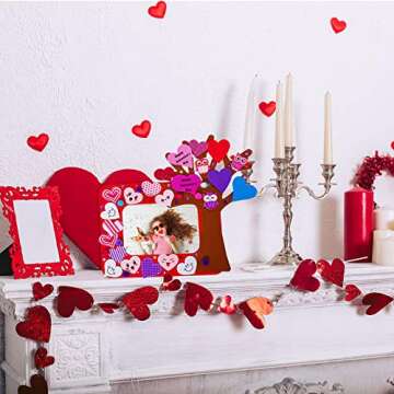 Winlyn Heart Picture Frames Craft Kit for Kids' Fun