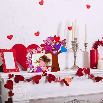 Winlyn Heart Picture Frames Craft Kit for Kids' Fun