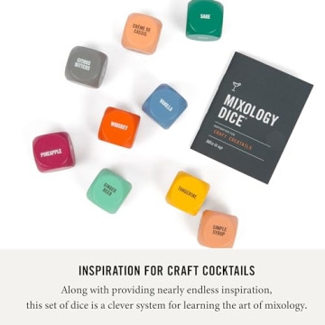 Mixology Dice Set - Craft Cocktails & Mocktails Creatively