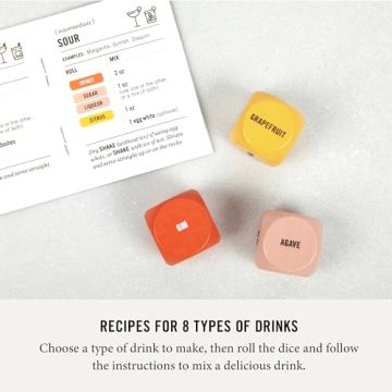Mixology Dice Set - Craft Cocktails & Mocktails Creatively
