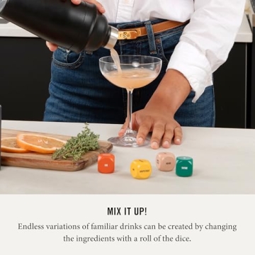 Mixology Dice Set - Craft Cocktails & Mocktails Creatively