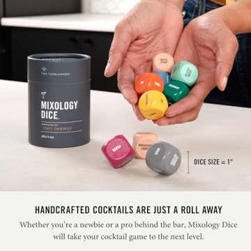 Mixology Dice Set - Craft Cocktails & Mocktails Creatively