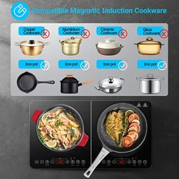 Aobosi Dual Burner Induction Cooktop Fast Heating Safe