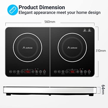 Aobosi Dual Burner Induction Cooktop Fast Heating Safe