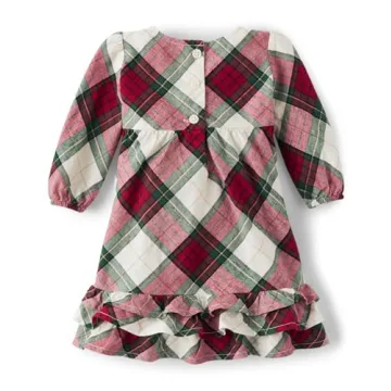 Gymboree Newborn Long Sleeve Holiday Plaid Dress