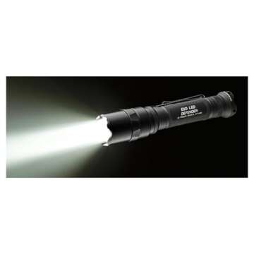 SureFire E2D Defender Ultra Dual-Output LED Flashlight, 5/500 Lumens, 6V, Click Switch, Anodized Aluminum Alloy Body
