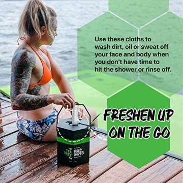 Klean Freak Body Wipes - Large, Eco-Friendly, Travel Ready