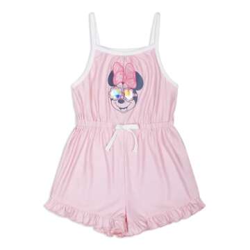 Adorable Disney Minnie Mouse 2 Pack Romper for Toddler Girls