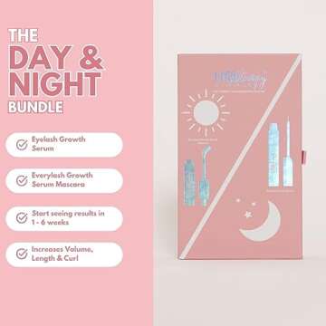 Lash Therapy Australia Day to Night Bundle Eyelash Growth Serum + Every Lash Growth Serum Mascara, Eyelash Serum to Grow Lashes + Waterproof Mascara Black Volume and Length, Cruelty Free
