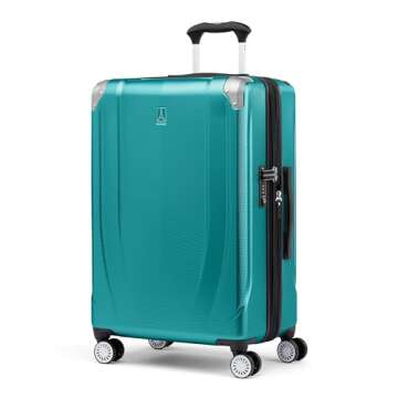 Travelpro Pathways 3 Hardside Expandable Luggage, 8 Spinner Wheels, Lightweight Hard Shell Suitcase, Checked Medium 25 Inch, Kayak