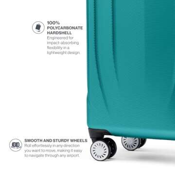 Travelpro Pathways 3 Hardside Expandable Luggage, 8 Spinner Wheels, Lightweight Hard Shell Suitcase, Checked Medium 25 Inch, Kayak